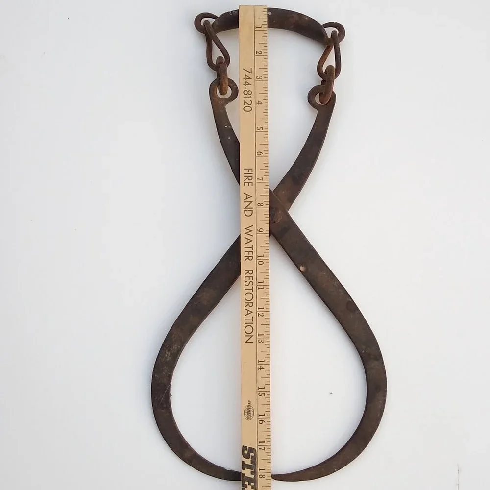 T. B. Schaffer Ice Block Tongs Decor Item Antique Icehouse Primitive Tool